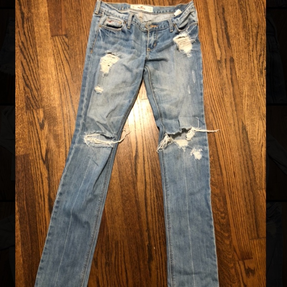 Ripped bootcut jeans